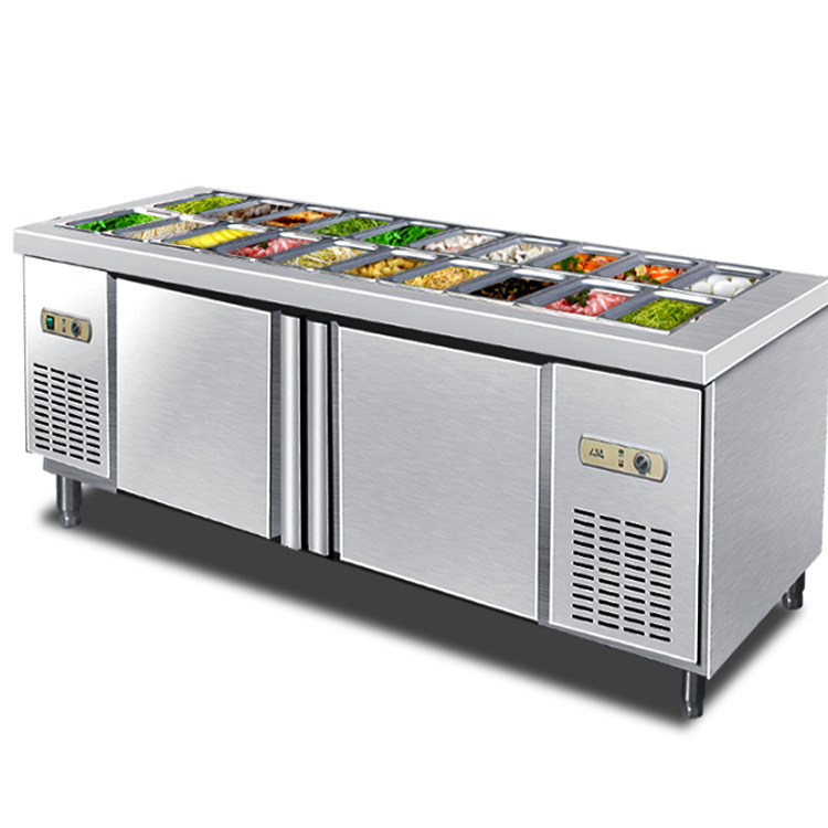 Commercial Counter Top Salad Display Refrigerator Pizza Cabinet Showcase Salad Bar Fridge