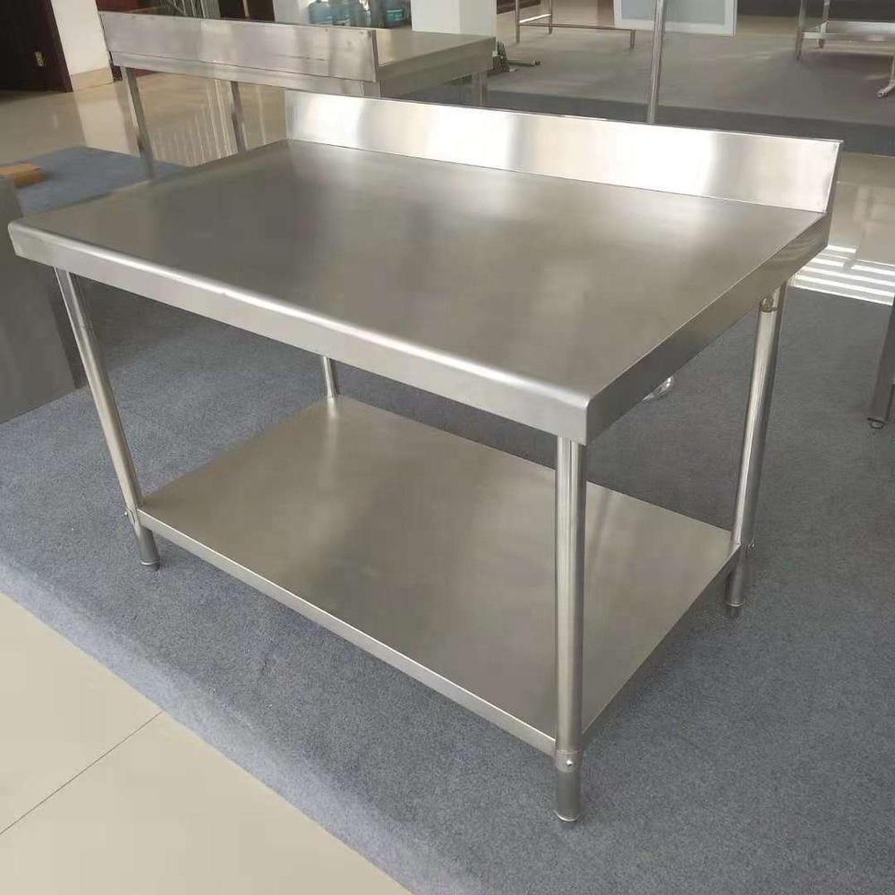 China factory wholesale height adjustable knocked-down kitchen stainless steel sink work table with backsplash LDSTSD150