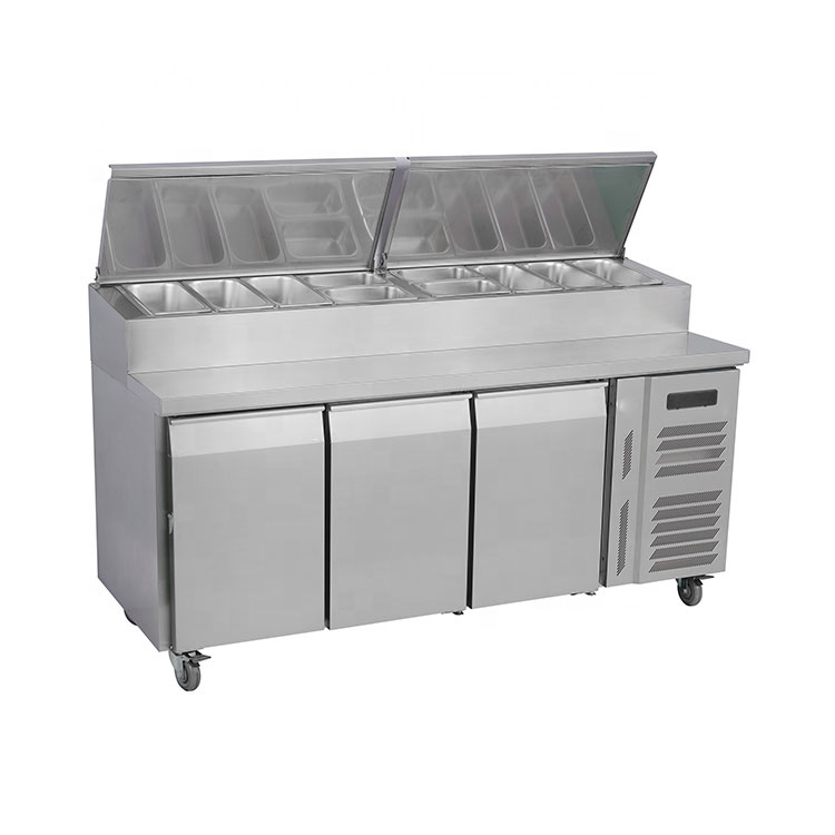 Commercial Counter Top Salad Display Refrigerator Pizza Cabinet Showcase Salad Bar Fridge