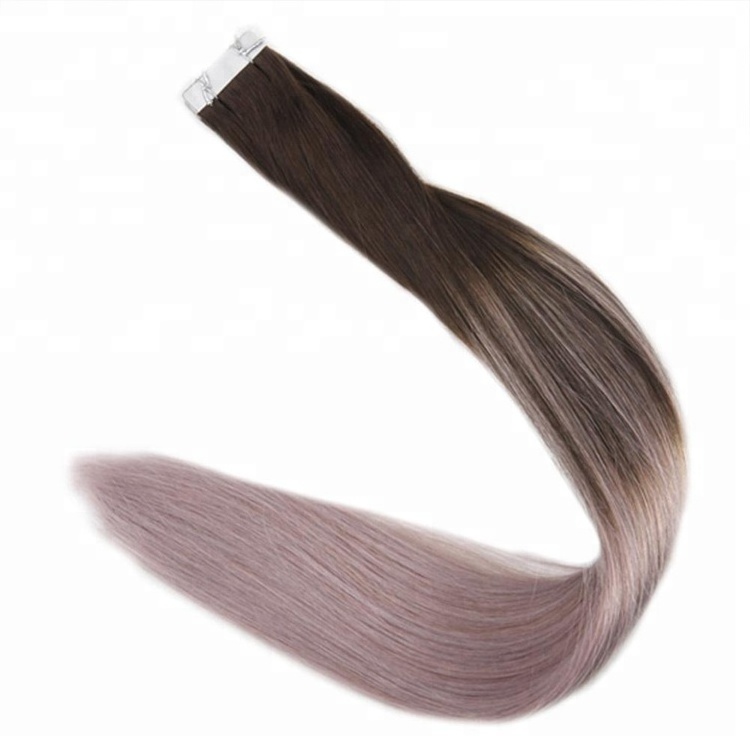 Factory cheap  price two tone color Pu tape hair cuticle aligned remy Indian  tape hair