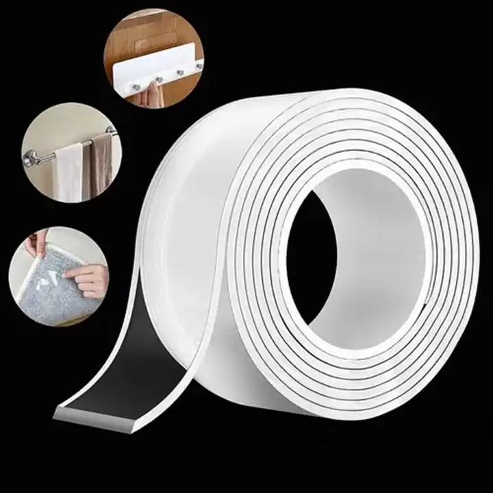 Good Price Universal 1mm Thickness 1m 3m Thin Nano Double Sided Face Plastic Glue Tape Heavy Duty Transparent Adhe