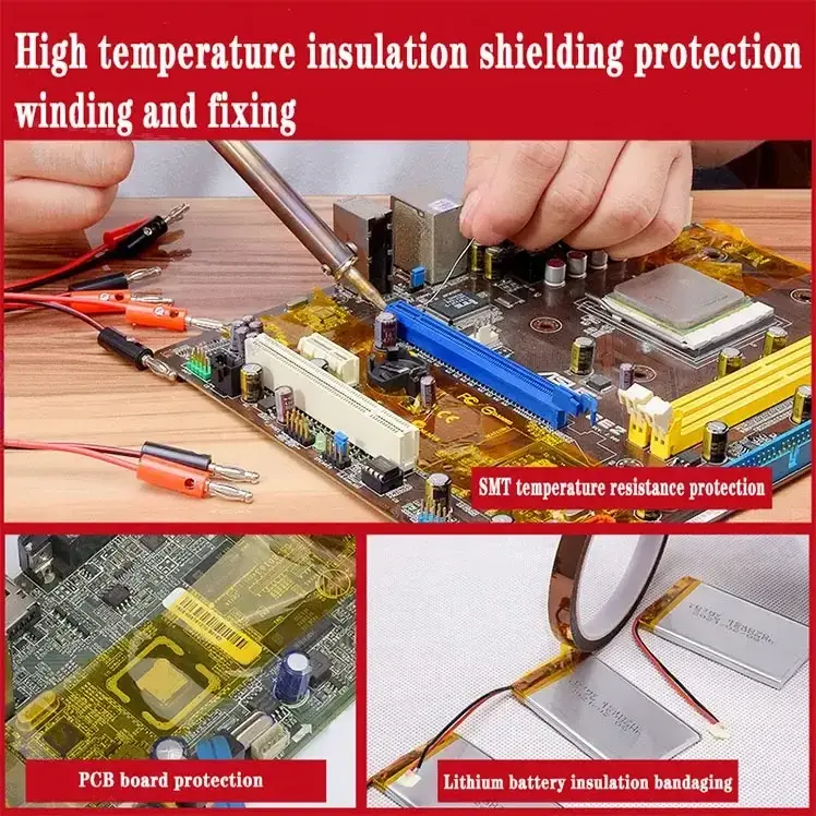 Factory Supply Mul Size 3mm 5mm 6mm 12mm 20mm Width Kaptone Insulation Tape Heat Resistance Polyimide High Temp Tape