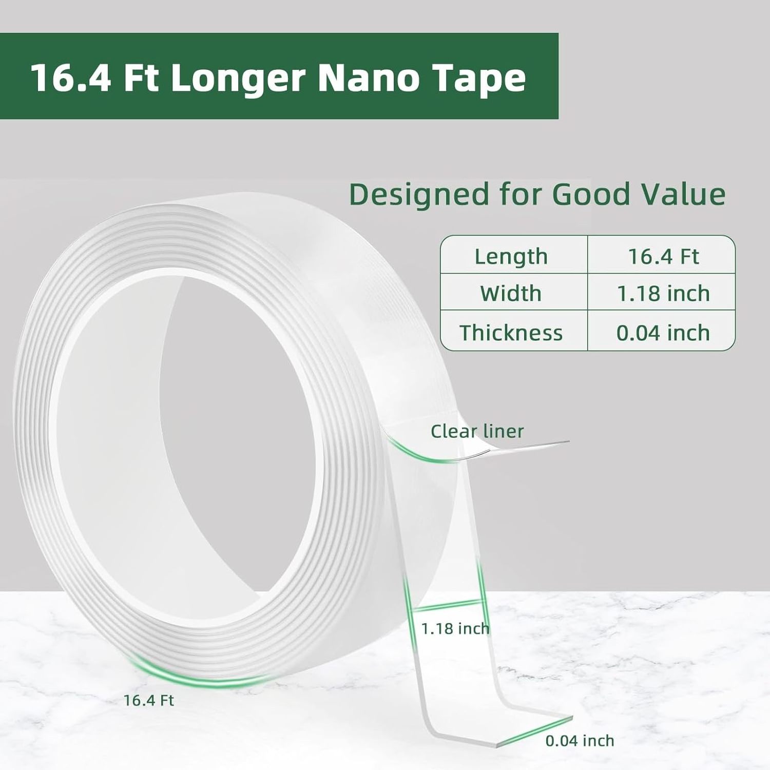 Factory Wholesale Washable Transparent Adhesive Nano Double Sided gel Tape Removable Reusable Strong viscosity Nano Tape