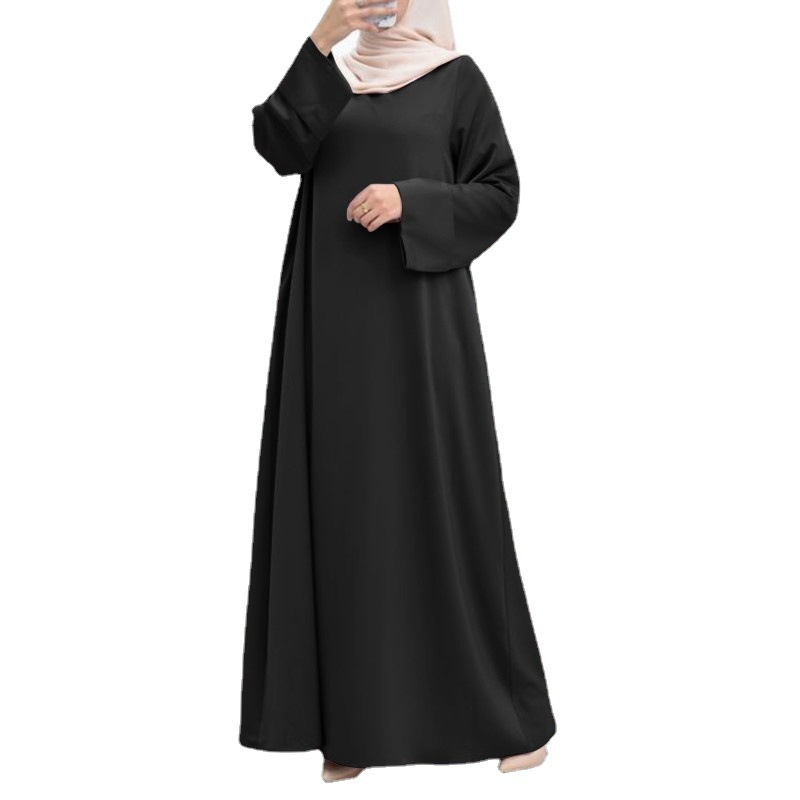 Abaya Dubai Turkey Solid Color Nida Fabric Simple Modest Kaftan Islamic Clothing Abaya Plain Muslim Dresses For Women