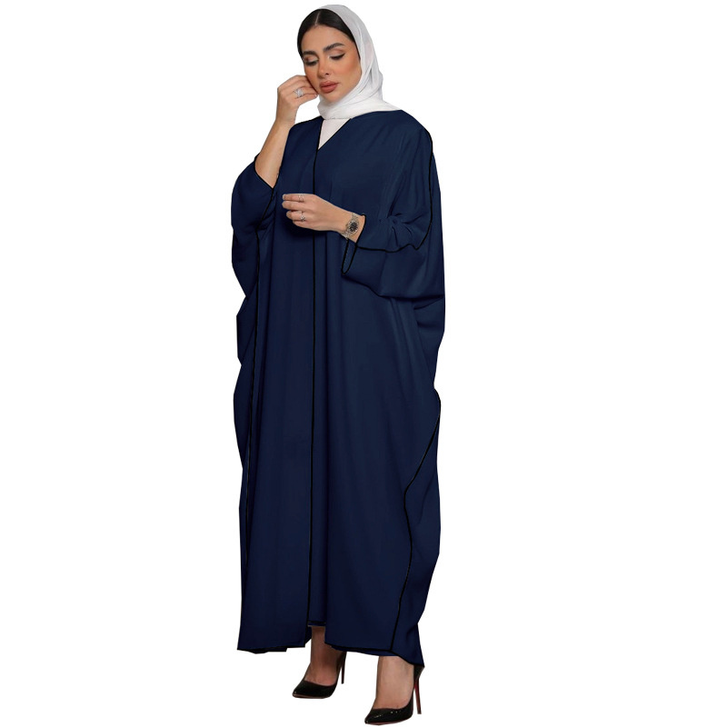 Wholesale Turkish EID Dubai Abaya Kimono Modest Dress Islamic Clothing Elegant Women Muslim Dress Zoom Jazz Crepe Open Abaya