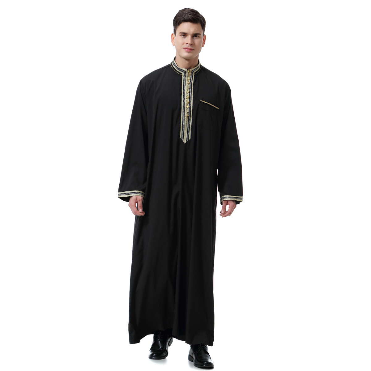 Wholesale Abaya Jubbah Islamic Clothing Saudi Arabic Daffah Muslim Men Thobe Men Muslim Dress