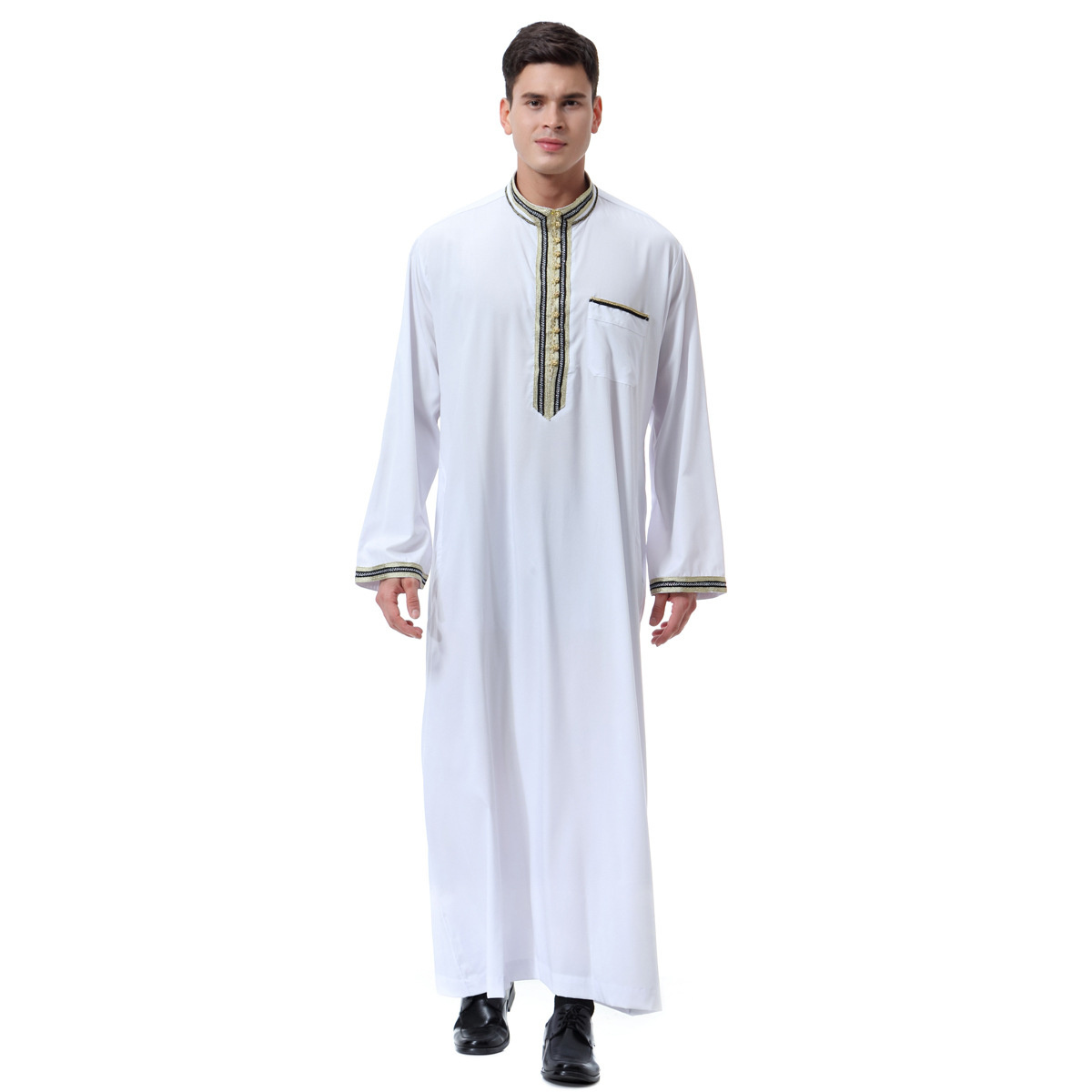 Wholesale Abaya Jubbah Islamic Clothing Saudi Arabic Daffah Muslim Men Thobe Men Muslim Dress