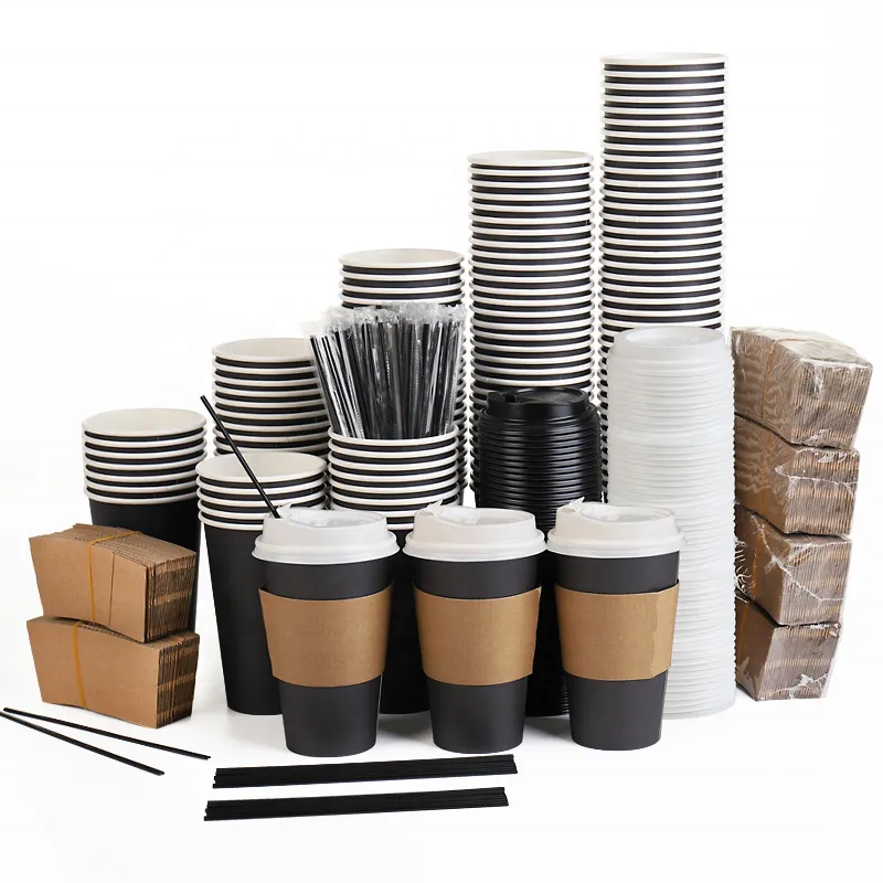 Disposable 8 Oz Espresso Coffee Paper Cups Bathroom Hot/Cold Drinking Cups for Office Picnic Cafes Party  BBQ Travel and Event