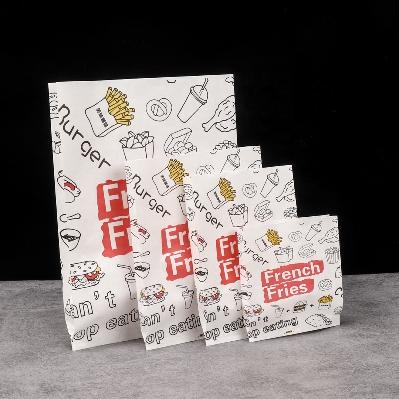 Custom Takeaway French Fries Chicken Hamburger Packaging Boxes Fast Food Paper Boxes Containers Disinfected Sanitary Paper Box