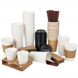 Disposable 8 Oz Espresso Coffee Paper Cups Bathroom Hot/Cold Drinking Cups for Office Picnic Cafes Party  BBQ Travel and Event