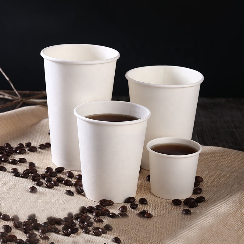 Disposable 8 Oz Espresso Coffee Paper Cups Bathroom Hot/Cold Drinking Cups for Office Picnic Cafes Party  BBQ Travel and Event