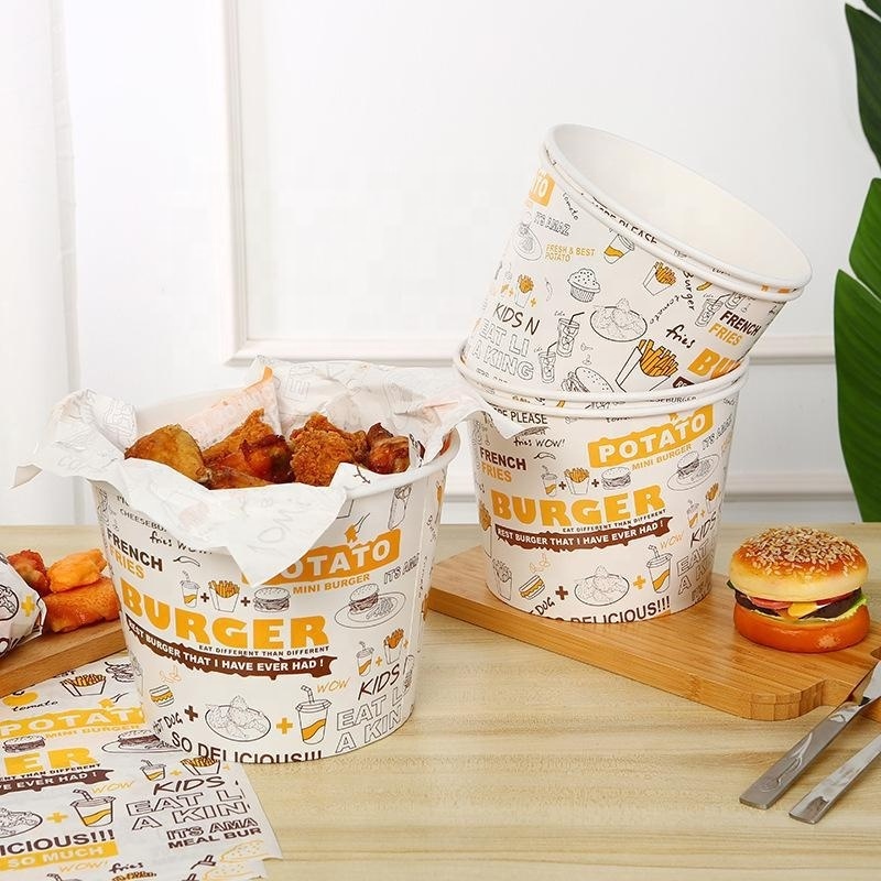 Custom takeaway Roast Wings Fry Nugget Fried Chicken Box Disposable Take Out Burger Paper Fries Box Fast Food Packaging