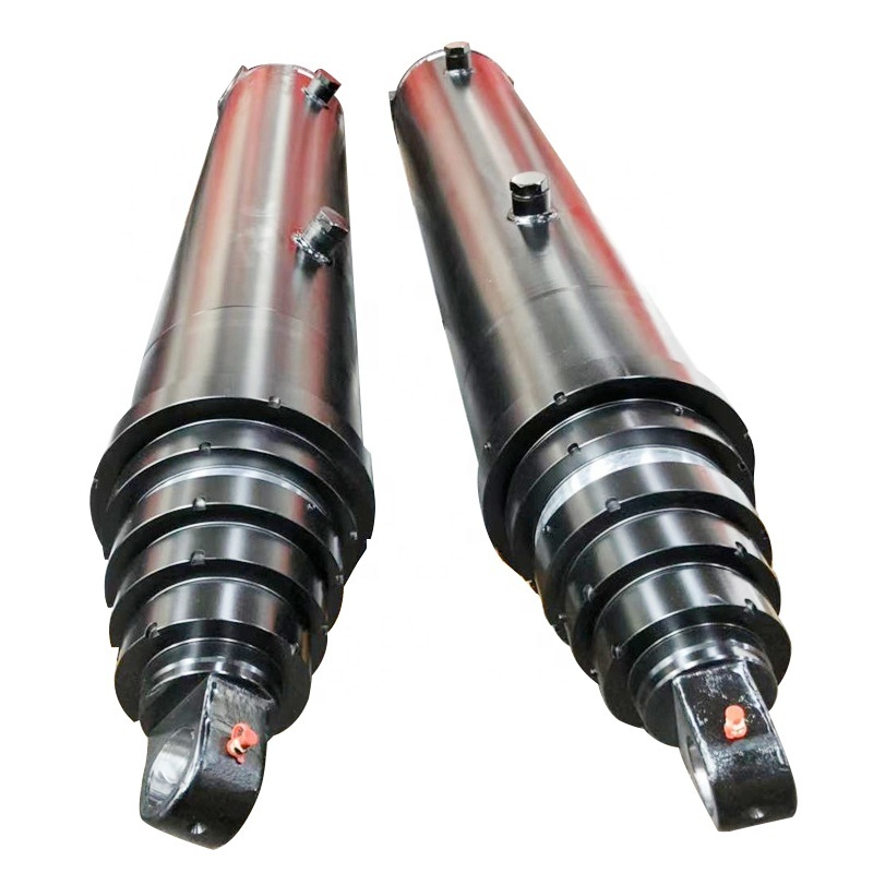 hydraulic jack single acting custom mobile factory direct supply telescopic hydraulic cylinder for tipper lorry mining machinery construction hydraulic cylinder