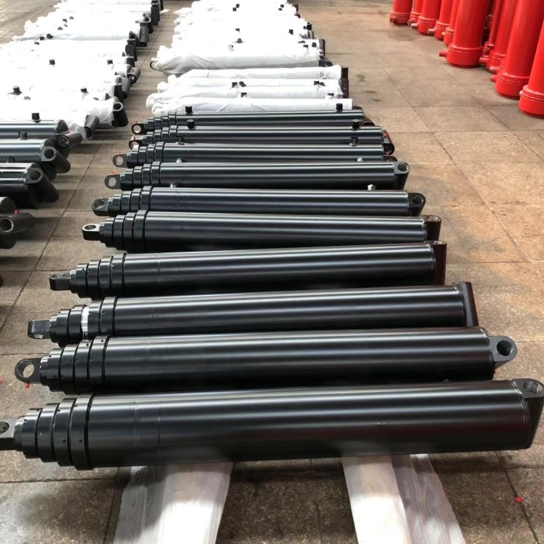 hydraulic jack coalmine customized cylinder Front end telescopic hydraulic ram cylinder for tipper lorry manufacturer truck hydraulic cylinder