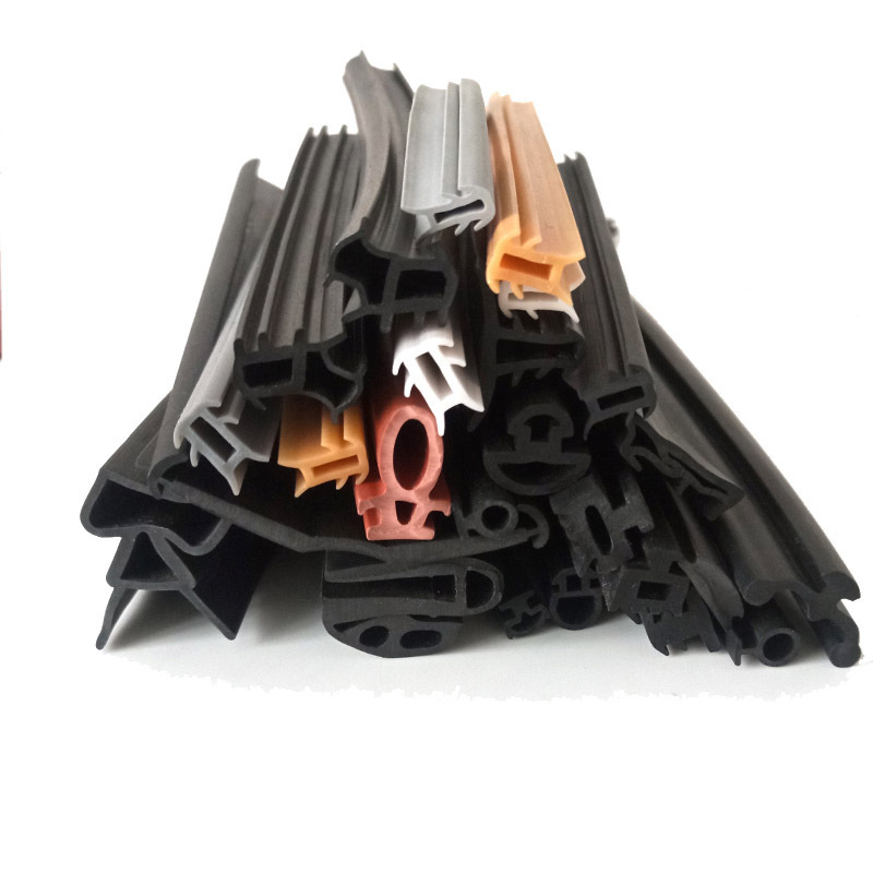 U shape black custom sliding panel window edge rubber epdm silicone flexible door bottom sealing strip