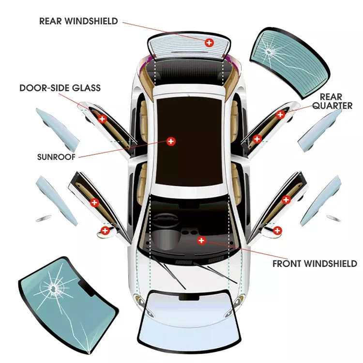 New Design Premium Car Windows OE No. S6DM5703510A Front windshield glass For BYD Seal E2 SONG Qin Yuan Seagull Dolphin