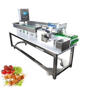 Stainless Steel Beef  Meat  Kabab Maker Automatic BBQ Meat Skewer Machine Industrial Kebab Skewer Machine