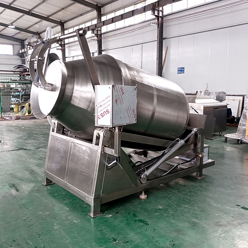 XINLONGJIA Stainless steel industrial chicken meat tumbler marinator marinating machine vacuum meat mixer