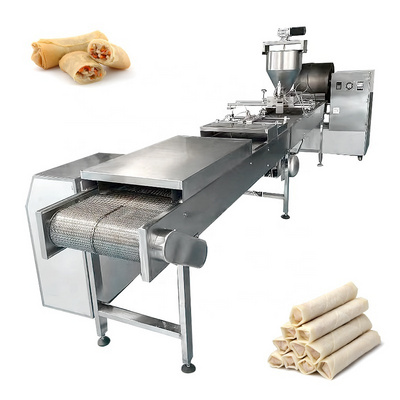 High Productivity Spring Roll Maker Lumpia Roll Wrapper Machine Spring Roll Skin Making Machine