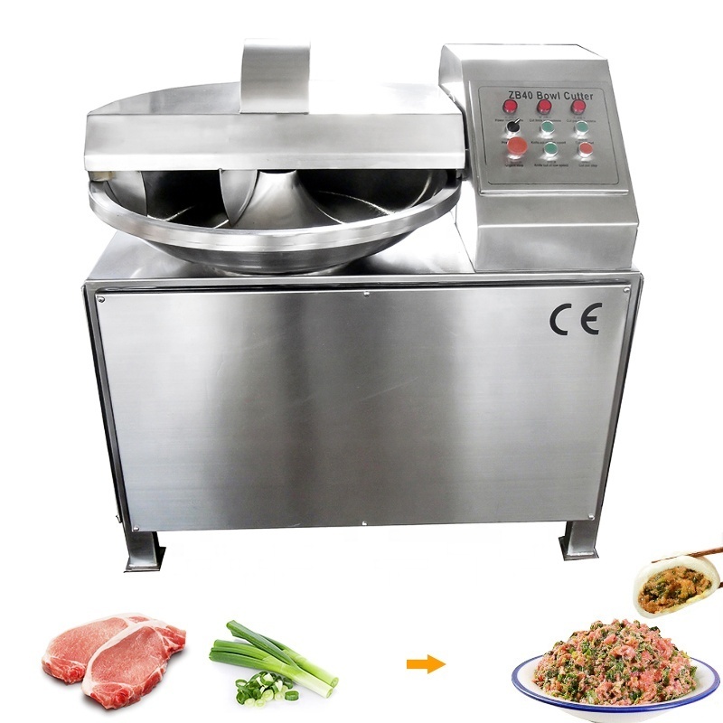 Factory Price Bowl Cutter Machine Meat Processing Machinery Handheld Meat Chopper 6 Curved Blades