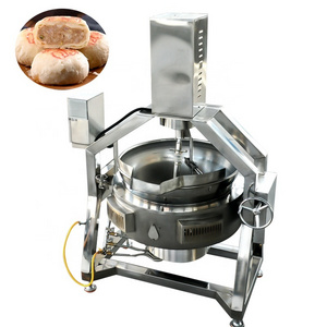 Industrial Jacket Gas Mixing Cooker Strawberry Jam Meat Sauce Automatic Tilting Pot Planetary Cooking Machine