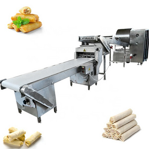 Factory Price Automatic Spring Roll Production Line Commercial Crepes Egg Roll Samosas Spring Roll Making Machine