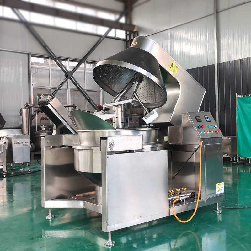 Large Capacity Gas Planetary Cooking Mixer Machine Full Automatic Commercial Caramel Popcorn Making Machine