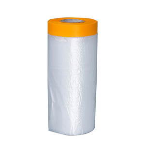 Masking Film With Adhesive Tape 1.8*30 Cinta Masking Film Overspay Masking Film