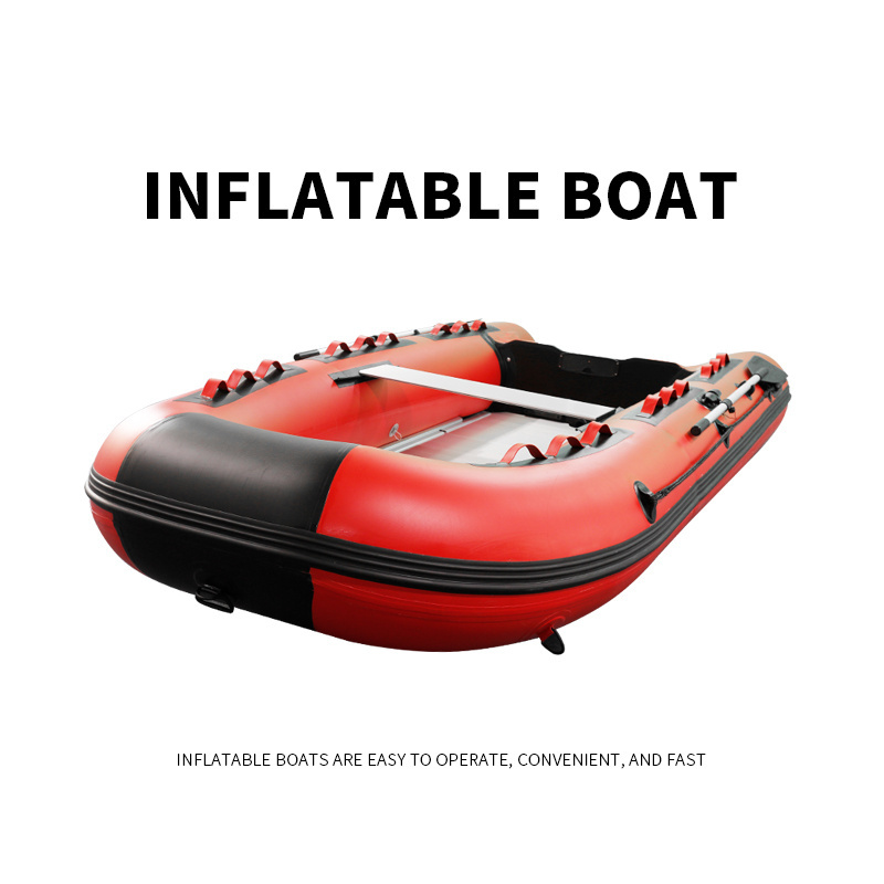 Professional Production Lightweight Portable Foldable 3 Person Fishing Inflatable Boat with Motor