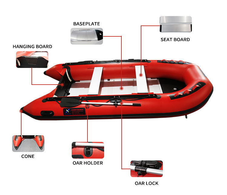 High Quality 3 4 5 6 7 Persons Inflatable Fishing Speed Boat for Life Rescue or Entertainment with Engine