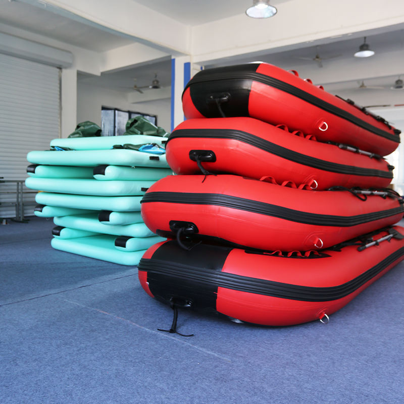 4.3m 4.8m 6 Persons pvc inflatable pontoon boat , inflatable dinghy for sale