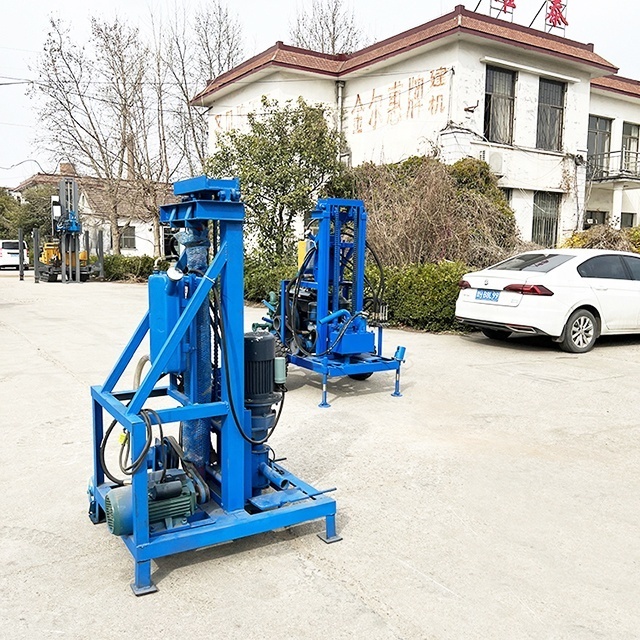 Farm portable 130m deep small bore rotary electric water well drilling rig for sale