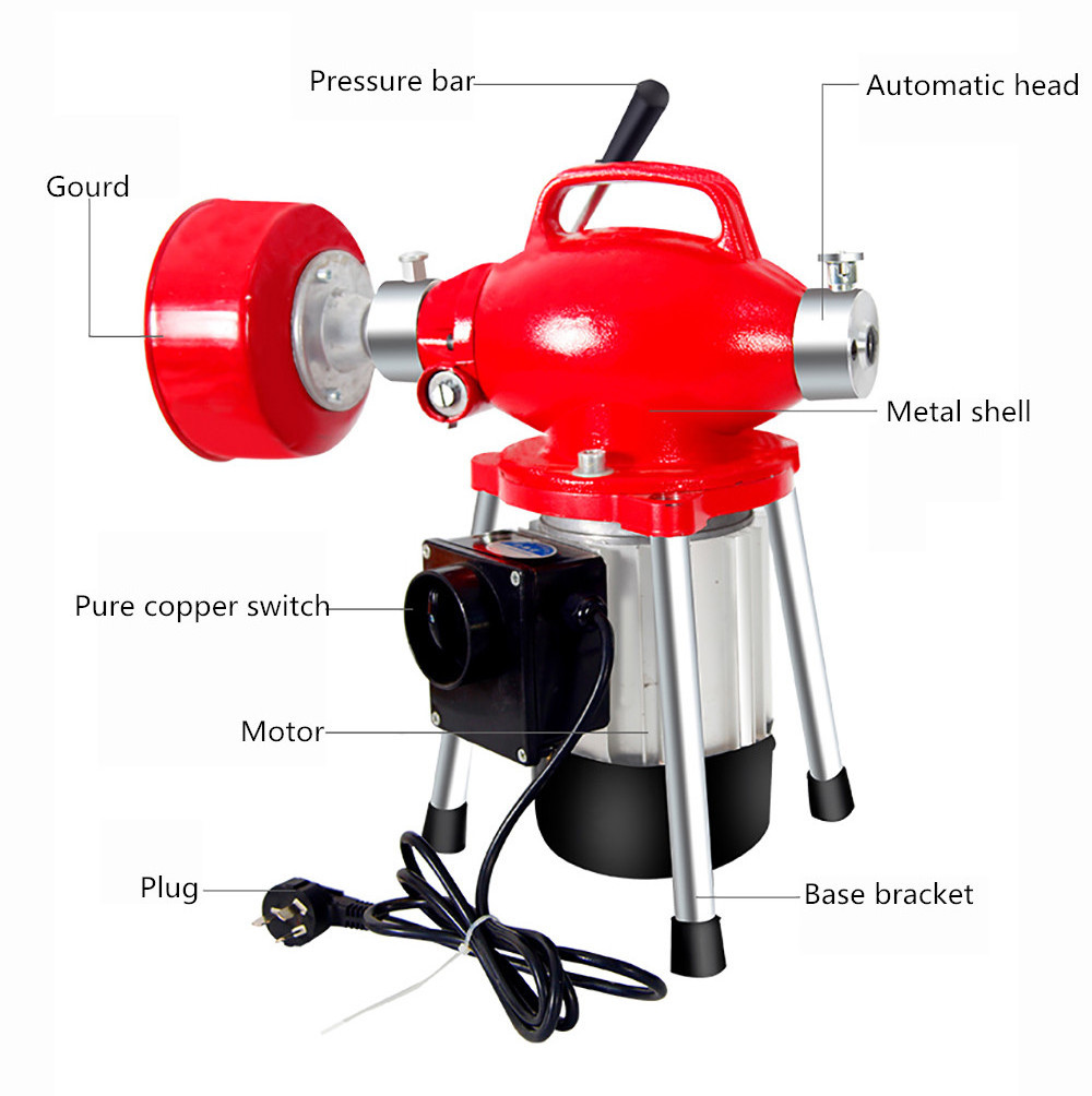 390w Special Unclogging Tools Sewer Pipes Pipe Dredging Cleaning Machine for 20-150mm Pipe