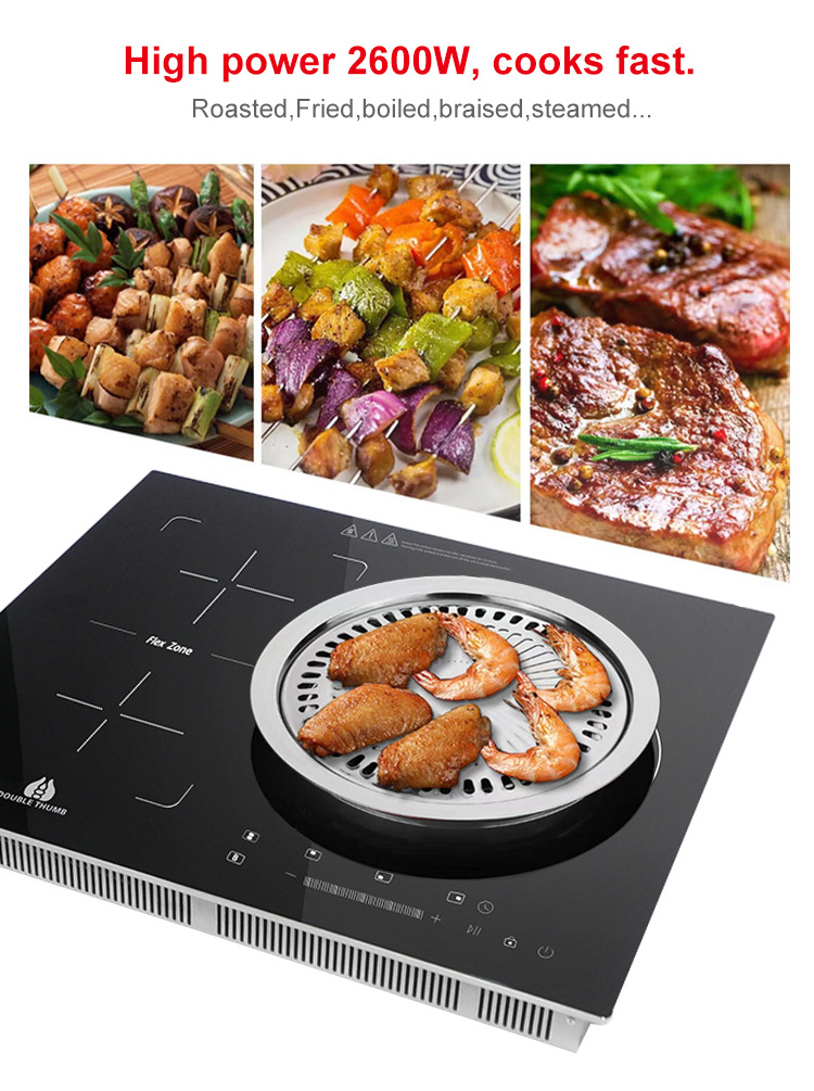 High Quality  Copper Coil Induction Stove 23'' 24'' Build In 3 Plate Induction Cooker