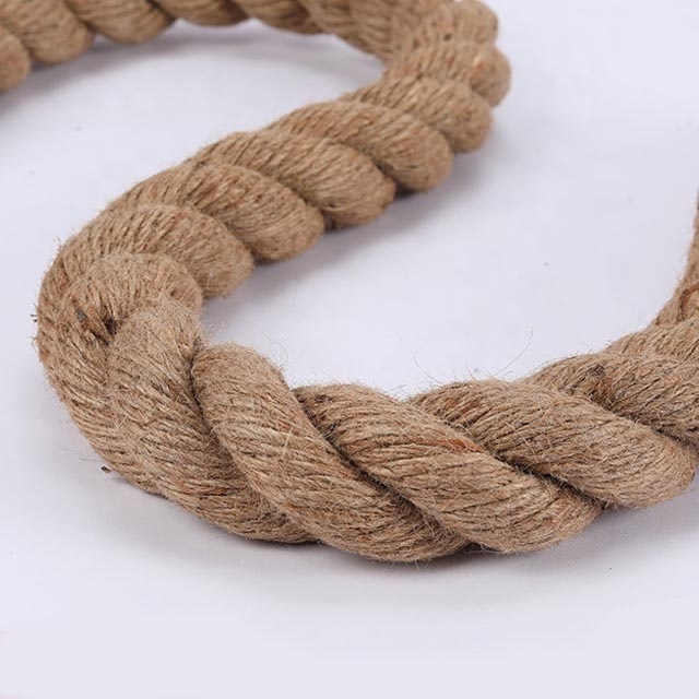 Commercial Gym Fitness Power Raw Hemp Battle Ropes 38mm 50mm Jute Climbing Rope