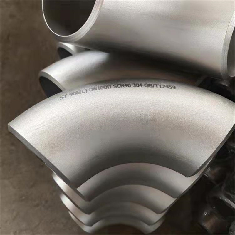 90 Degree Stainless Steel Long Bend Pipe Fittings Short Sanitary Welded Elbow