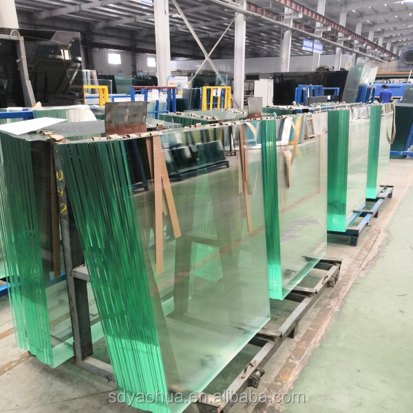 12mm custom size thick cost per square foot clear tempered glass for basketball backboard