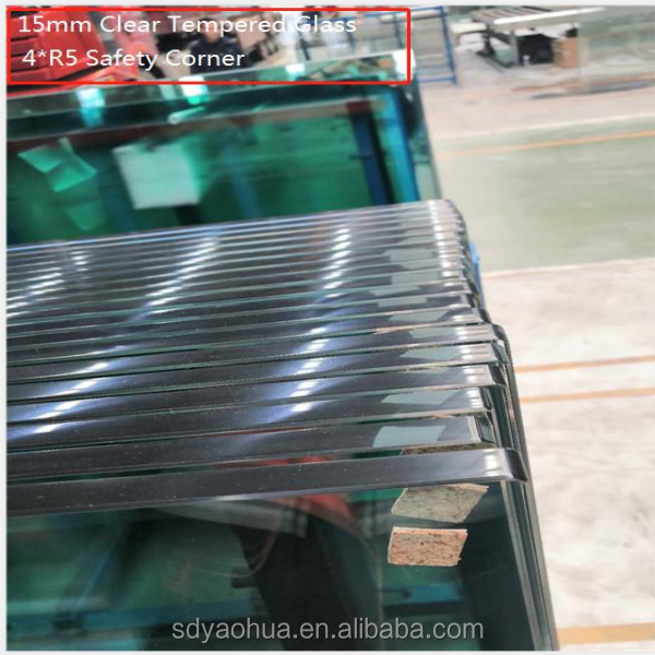 12mm custom size thick cost per square foot clear tempered glass for basketball backboard