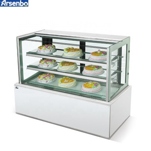 Arsenbo Economic Type Curved Glass Vertical Cake Display Refrigerator Pie Chiller Desert Showcase Cake Display Fridge