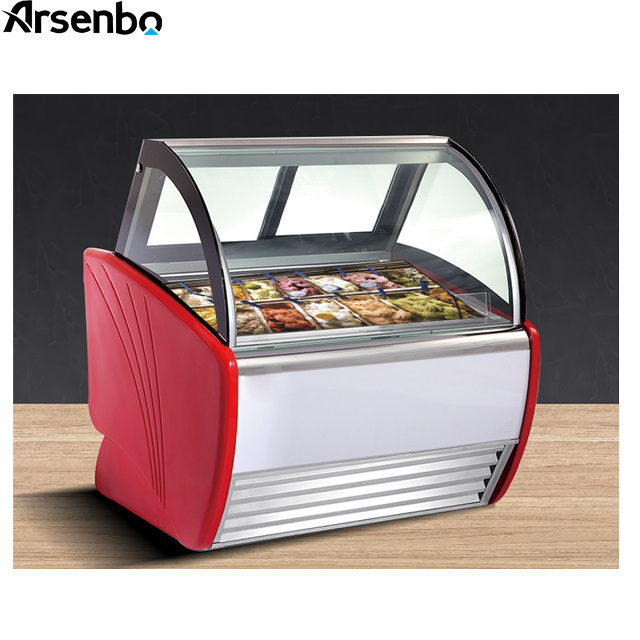 Luxury Commercial Table Top gelato freezer  mini Ice Cream Display Freezer