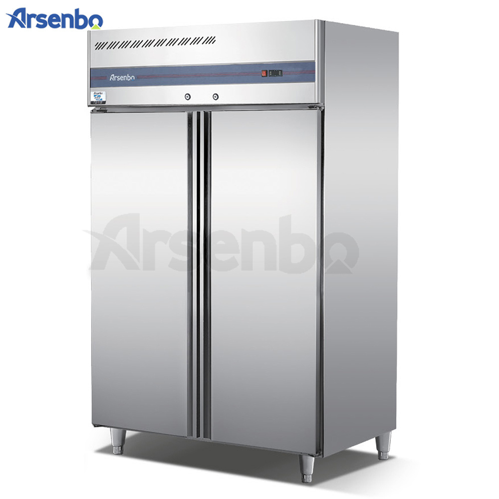 Restaurant Upright Double Door Dual-Temperature Commercial Freezer Refrigerator Fridge With Lock