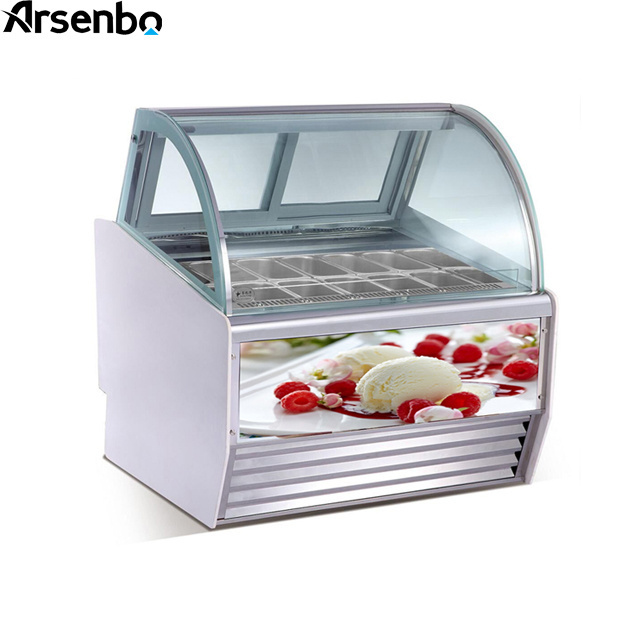 Luxury Commercial Table Top gelato freezer  mini Ice Cream Display Freezer