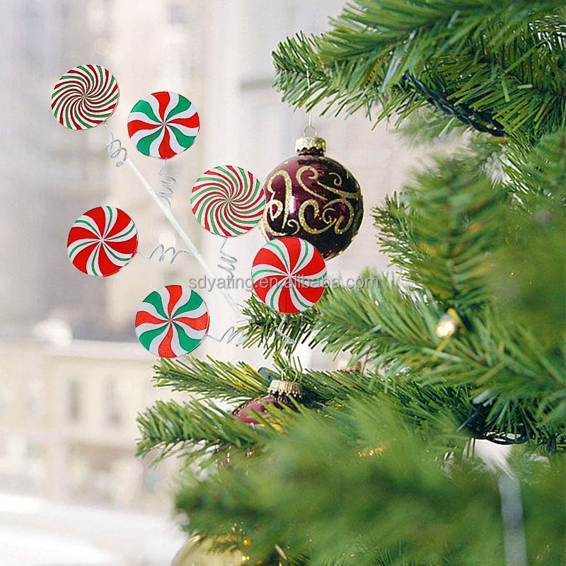 Christmas tree decor Acrylic candy picks new arrival candy series branches for Xmas tree ornaments