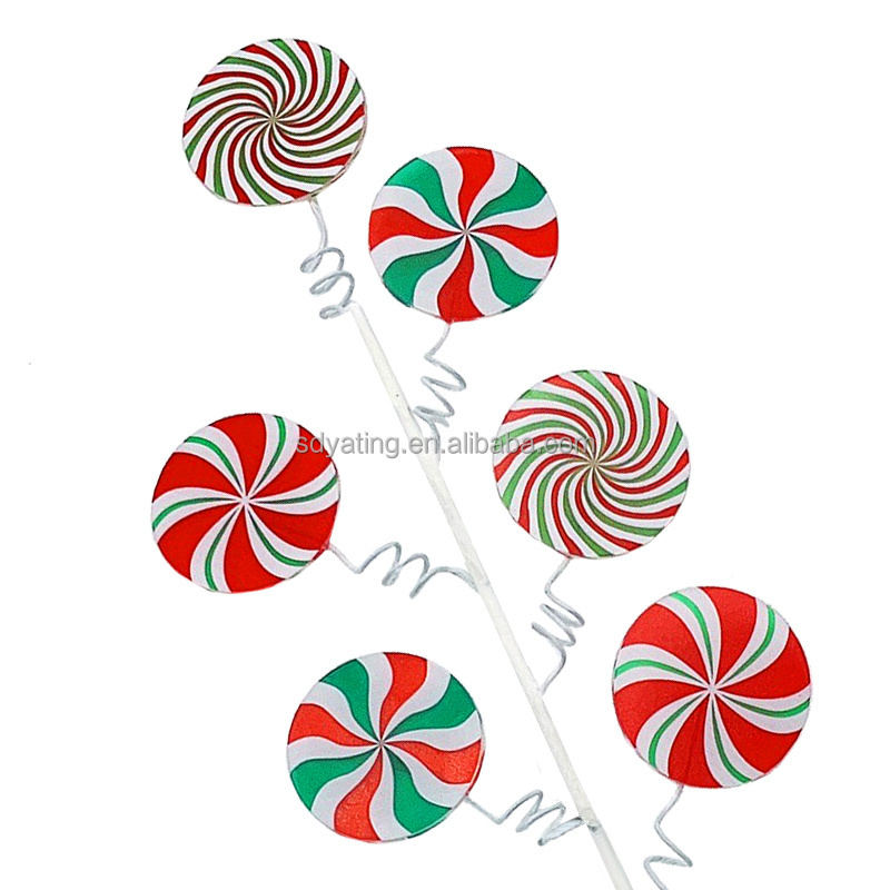 Christmas tree decor Acrylic candy picks new arrival candy series branches for Xmas tree ornaments