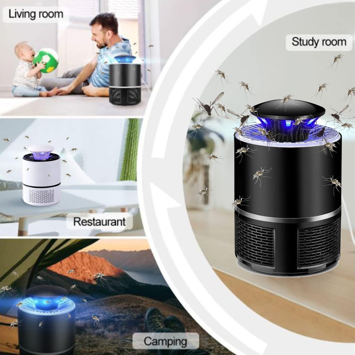 Factory sales 365 Nano Wave Mosquito Killer Lamp Light Led Bug Zapper Lure Trap for home