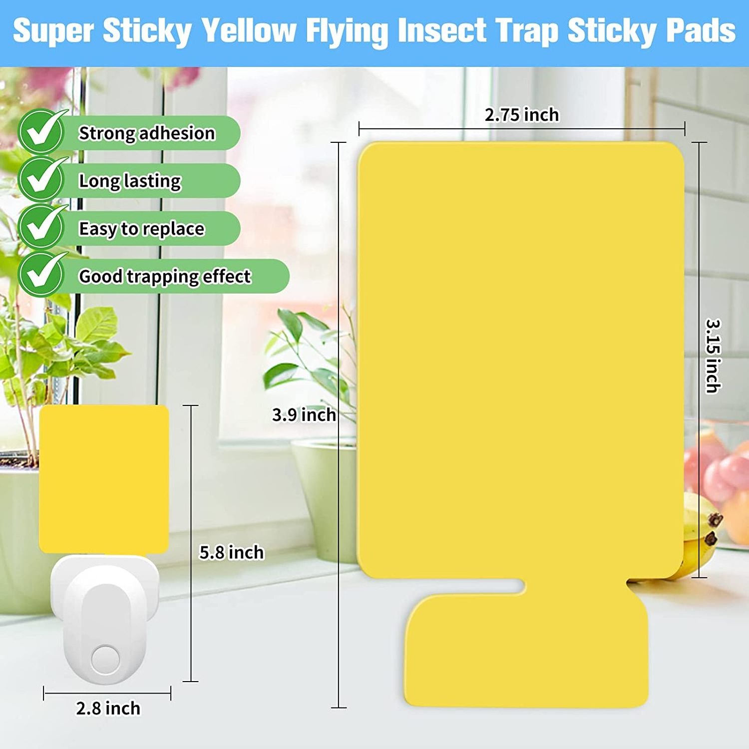 2023 Upgrade Mosquito Trap Gnat Killer Flying Insect Trap Plug-In Fly Trap with Sticky Pad for Flies