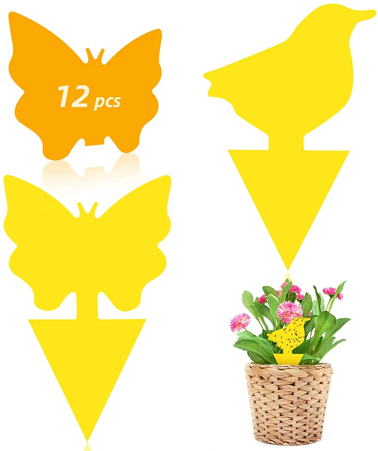 Hot sale Black Flying Insects Paper Bug Trap Sticky Glue Yellow Sticky Trap for Outdoor