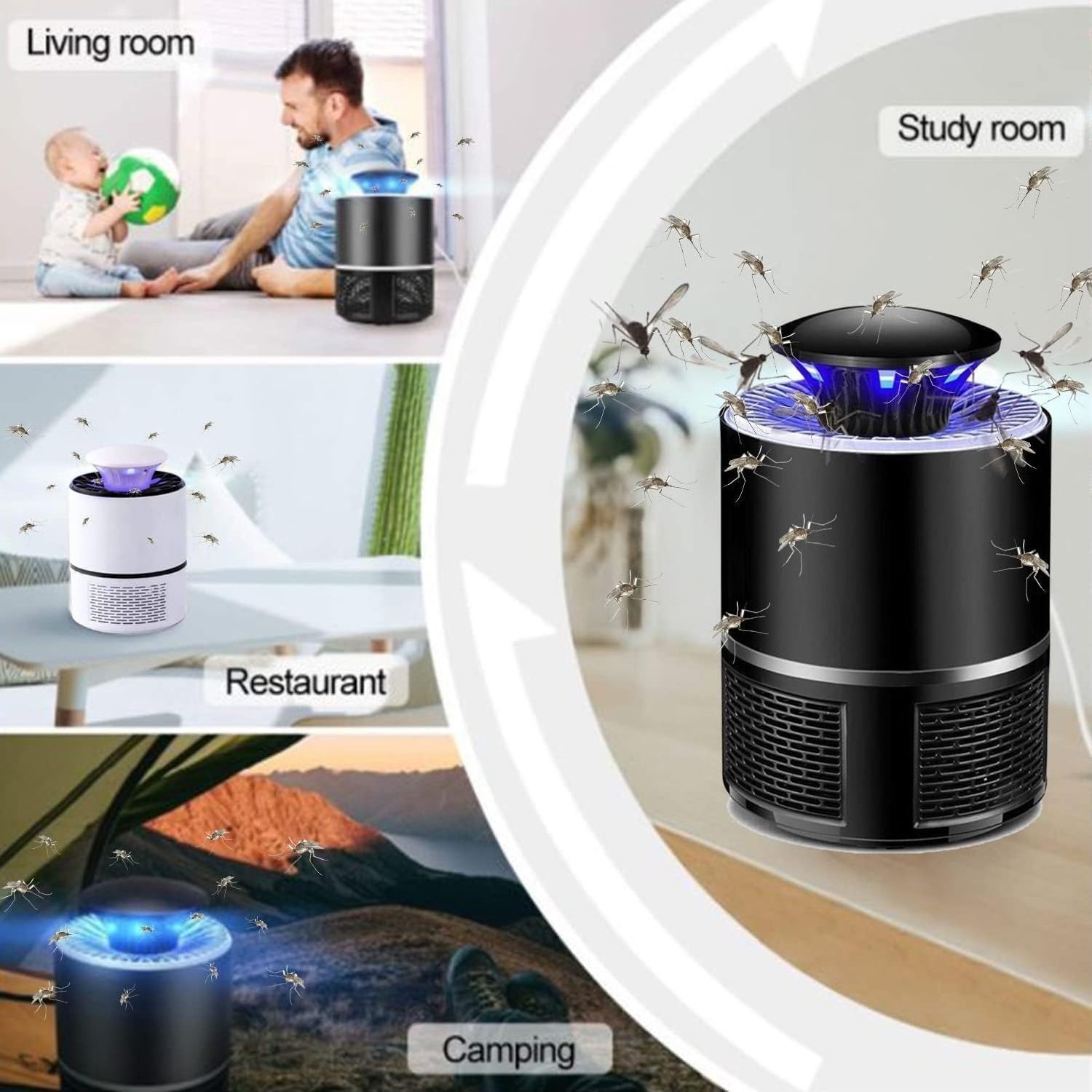 Bug Zapper Fruit Flies Trap Electric USB Mosquito Killer Lamp for Home