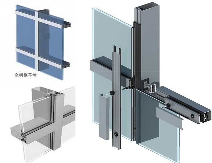 Decoration Wall Aluminum Curtain Wall Aluminum Extrusion Product Aluminum profiles for architecture