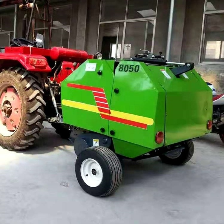 Farm machinery hay baler PTO driven mini round hay straw baler machine for tractors